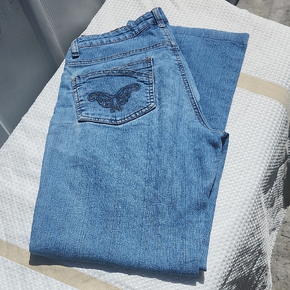 Vintage Y2k Bill Blass Stretch Bootcut Women's Blue Jeans - Picture 2 of 7